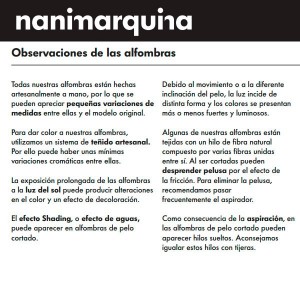 garantía Alfombra Luna Nanimarquina