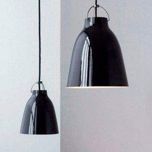 Lámparas Caravaggio P3 y P0 color BlackBlack de Fritz Hansen