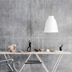 Ambiente con Lámpara Caravaggio P3 color blanco cordón gris Fritz Hansen