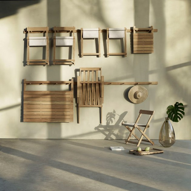 Colección carl Hansen Deck chair series madera de teca. Disponible en Moisés showroom