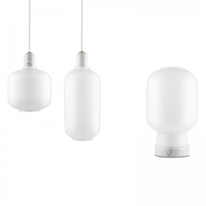 colección lámparas de suspensión AMP color blanco de Normann Copenhagen