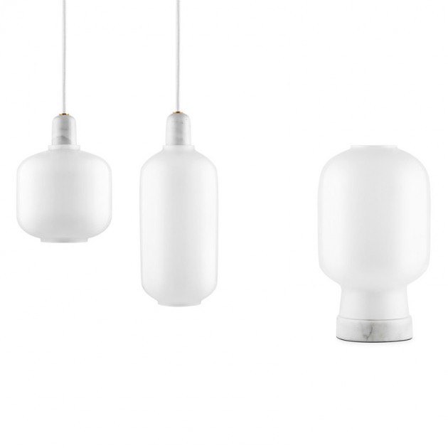 colección Lámparas Amp color blanco de Normann Copenhagen