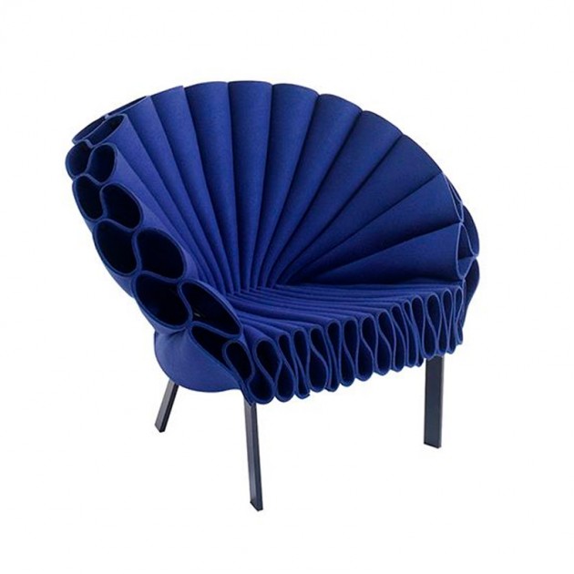 sillón peacock azul Cappellini