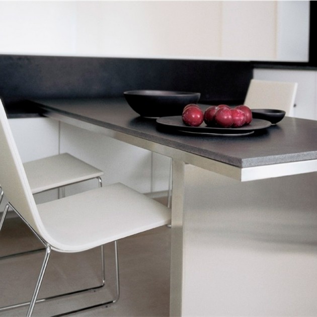 cocina con silla Lineal SI0582 asiento tapizado Andreu World