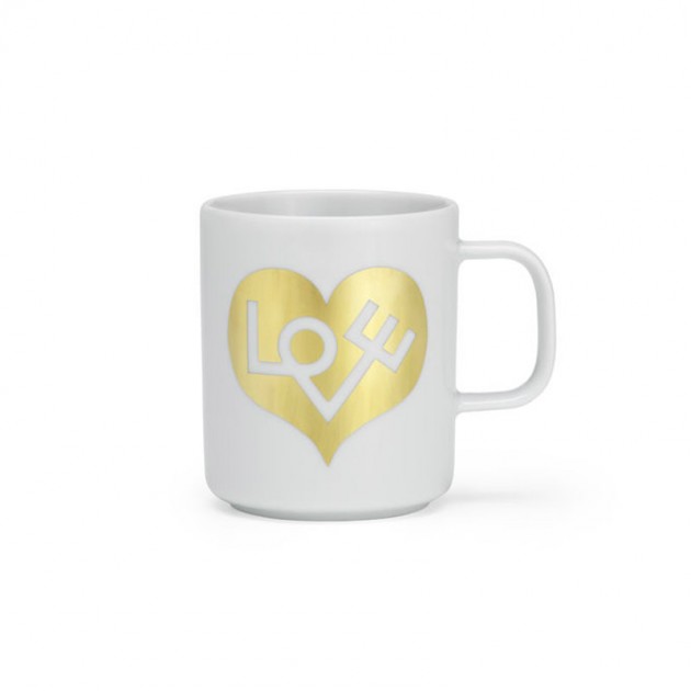 comprar Coffee mug love heart Vitra gold
