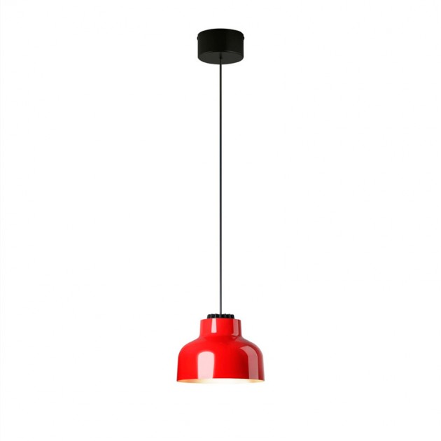 lámpara suspensión M64 aluminio rojo brillante Santa & Cole