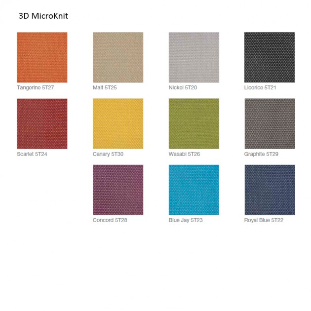 Colores Malla 3d Microknit para respaldo