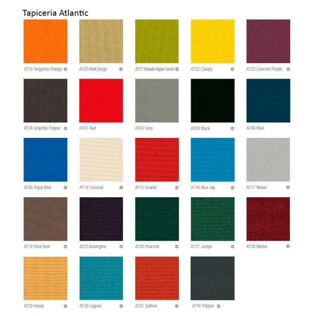 Colores tapicería  Atlantic para asiento de Series1 de Steelcase