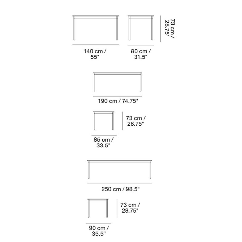 aterrizaje Fundir demanda Muuto mesa comedor Base rectangular - Moises Showroom