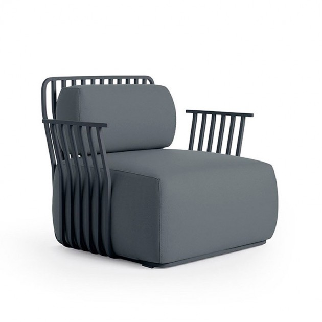 sillón con brazos Grill Diabla outdoor plain Antracita