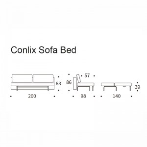 medidas sofá cama Conlix Innovation living