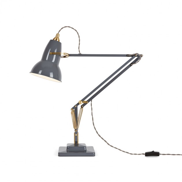 lámpara Original 1227 brass desk lamp Anglepoise grey