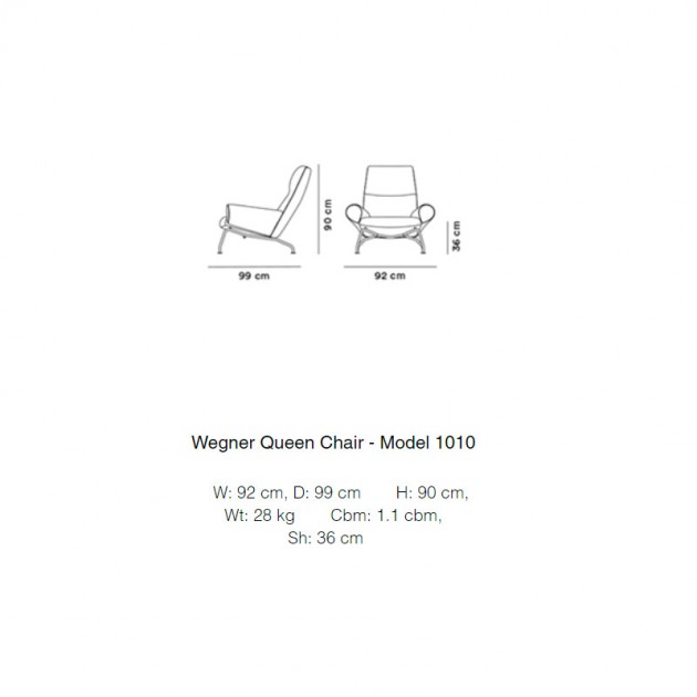 medidas Wegner Queen Chair