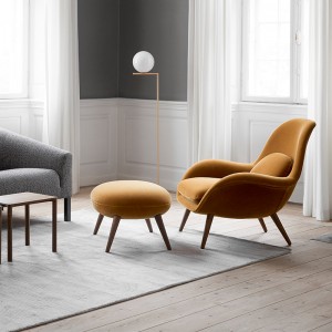 Swoon lounge & ottoman Fredericia ambiente