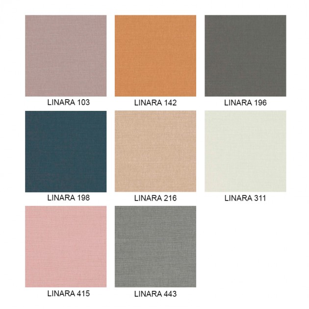 tapicería Linara, selección de colores