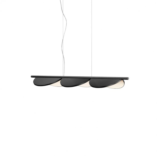 Lámpara de suspensión Almendra Linear S3 color antracita de Flos