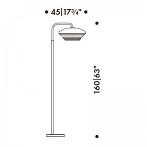 Lámpara de pie A811 medidas Artek