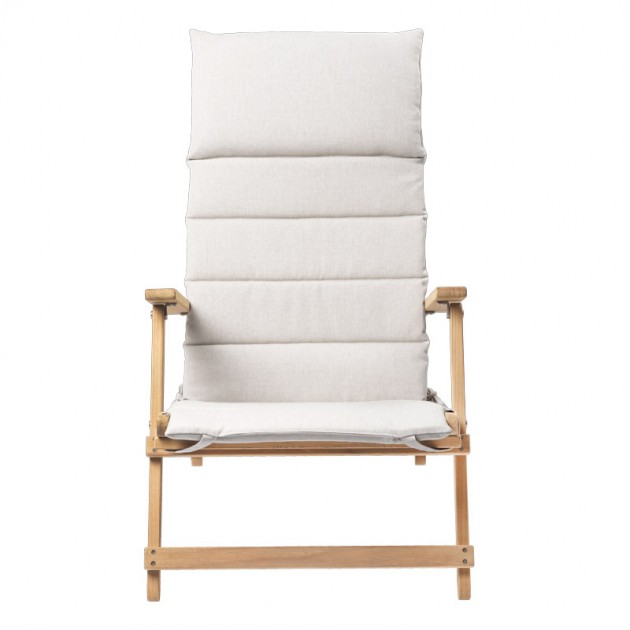 Deck chair BM5568 teca con cojín para exterior. Disponible en Moisés showroom