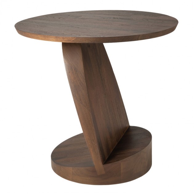 Vista mesa auxiliar Oblic teca marrón de Ethnicraft